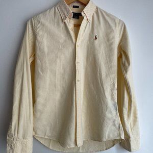 Ralph Lauren - Slim Fit Button-down - white and yellow stripe - Size 4